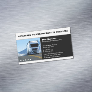 Vervoer en logistiek Vrachtwagen Magnetisch Visitekaartje