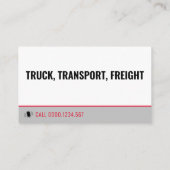 Vervoer en logistiek | Vrachtwagen Visitekaartje (Achterkant)