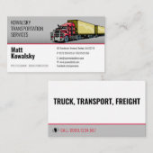 Vervoer en logistiek | Vrachtwagen Visitekaartje (Voorkant / Achterkant)