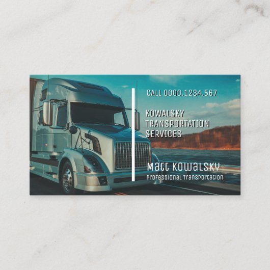 Vervoer en logistiek | Vrachtwagen Visitekaartje (Voorkant)