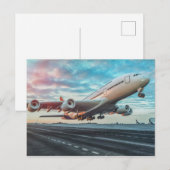 Vervoer Luchtvlucht Briefkaart (Voorkant / Achterkant)