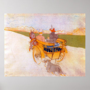 Vervoer met Dog door Toulouse-Lautrec Poster