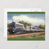  vervoer, Modern Silver Bullet Train Briefkaart (Voorkant / Achterkant)