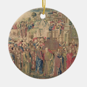Vervoer van de ark van het convenant, Tapestr Keramisch Ornament