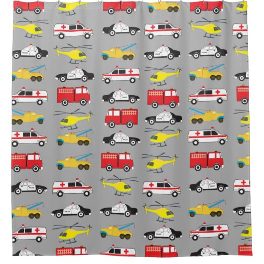 Vervoer van noodvoertuigen douchegordijn (Voorkant)