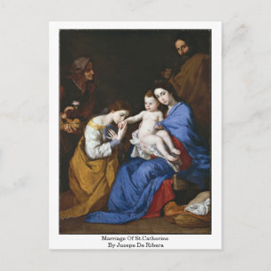 Vervoer van St. Catherine door Jusepe de Ribera Briefkaart