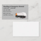 vervoer van zware goederen en stortplaatsen visitekaartje (Voorkant / Achterkant)
