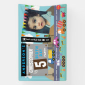 Vervoer Verjaardag Foto Spandoek (Verticaal)