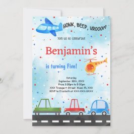 Vervoer Verjaardag Kaart
