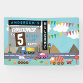 Vervoer Verjaardag Spandoek (Horizontaal)