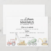 VERVOER VIERDE DAG, AUTO Birthday, TREKKERPARTIJ Aankondiging (Voorkant / Achterkant)