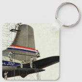 vervoer, vliegtuigonderhoud sleutelhanger (Achterkant)