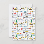 Vervoer Voertuigen Auto's & Trucks Weg Kinderen Bedankkaart (Achterkant)