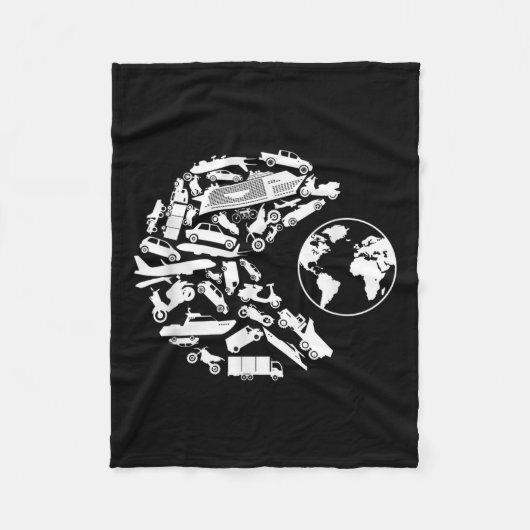 Vervoer vreet bescherming van het milieu op aarde fleece deken (Voorkant)