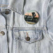  vervoer, Westerne Antiek steenkooltrein Ronde Button 5,7 Cm (In situ)