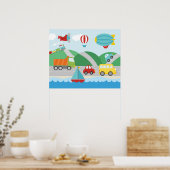 Vervoerscène Poster (Keuken)