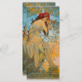 Vervoersmakelaars door Alphonse Mucha (1902) Bladw Menu (Voorkant / Achterkant)