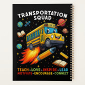 Vervoersploeg Grappige Schoolbuschauffeur Planner (Achterkant)
