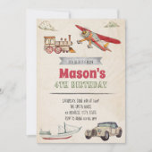 Vervoersverjaardagsuitnodiging Kaart (Voorkant)