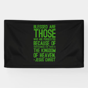 Vervolgde Bijbelcitaat Christelijke Jezus Christus Spandoek