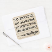 Vervolging zonder hulp vierkante sticker (Envelop)