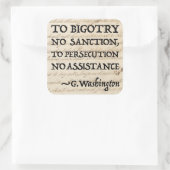 Vervolging zonder hulp vierkante sticker (Tas)