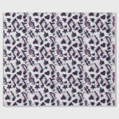 Vervormd muzieknoten & harten patroon cadeaupapier (Vlak)