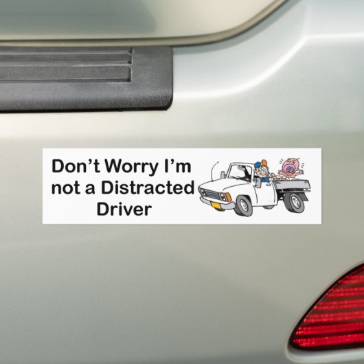 Vervormd stuurprogramma - Bumpersticker (Op auto)