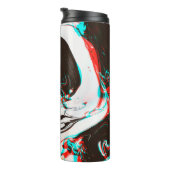 Vervormde en glitsstructuur van gemarmerd inktsurf thermosbeker (Geroteerd rechts)