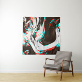 Vervormde en glitsstructuur van gemarmerd inktsurf wandkleed (In Situ (horizontaal))