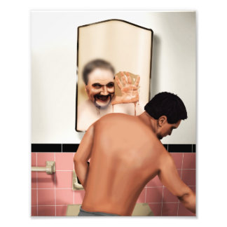 Vervormde reflecties foto afdruk