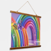 Vervormde Regenbogen Hangend Wandkleed (Gebogen)