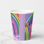 Vervormde regenbogen papieren bekers (Rechts)