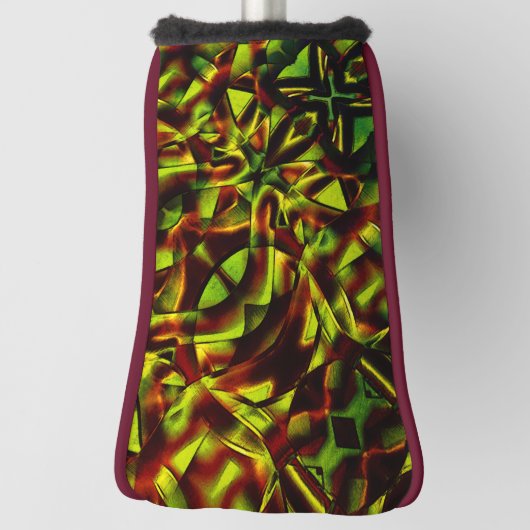 Vervormde stropdassen verbrande groene linten golfheadcover (Draai 90)