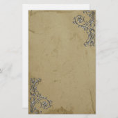 , vervormde zilver briefpapier (Voorkant / Achterkant)