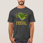 Vervorming PEDAL - Groen en Mosterd Verhard T-shirt (Voorkant)