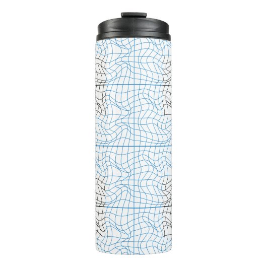 Vervorming Wireframe 10 BBK.W White BG Thermosbeker (Voorkant)