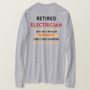 vervroegde uittreding elektricien rood t-shirt