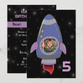 Vervroeging van de partij van Birthday bij Space R Kaart (Voorkant / Achterkant)