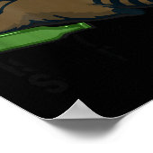 Vervuild Panda Is Mijn Grappige Dier Funny Afval W Poster (Hoek)