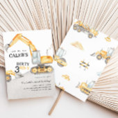 Vervuilde 3RD-Y Bouw Verjaardagsuitnodiging Kaart