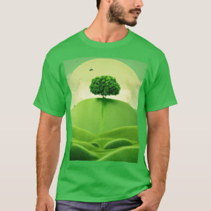 "Vervuilde intenties" – Minimalistische Groene Pla T-shirt