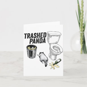 Vervuilde Panda, Grappige Dronken Wasbeer, Afval P Kaart