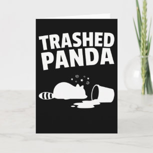 Vervuilde Panda Grappige Dronken Wasbeer Kaart
