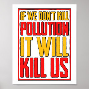 Vervuiling zal ons milieu door klimaatverandering poster