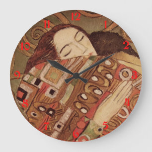 Vervulling (De omarming) Kunst van Gustav Klimt Grote Klok