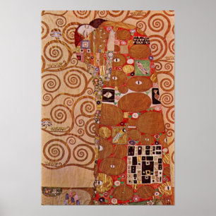 Vervulling door Gustav Klimt, Vintage Art Nouveau Poster