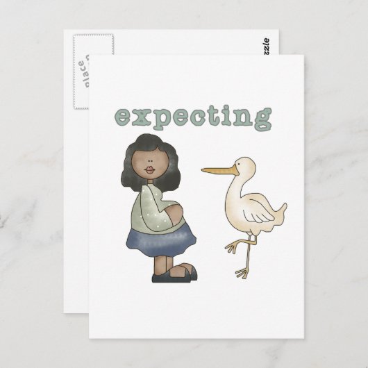 Verwacht - Afrikaanse Amerikaanse mam is en is in  Briefkaart (Voorkant / Achterkant)