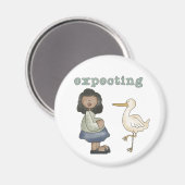 Verwacht - Afrikaanse Amerikaanse mam is en is in Magneet (Voorkant / Achterkant)