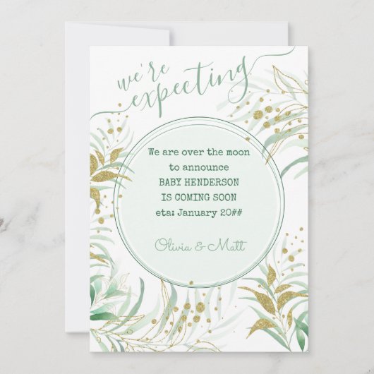 Verwacht dat er een groene en gouden olievlek zou  aankondiging (Voorkant)